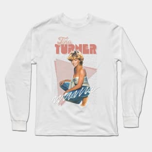 Tina Turner / 80s Style Retro Fan Art Design Long Sleeve T-Shirt